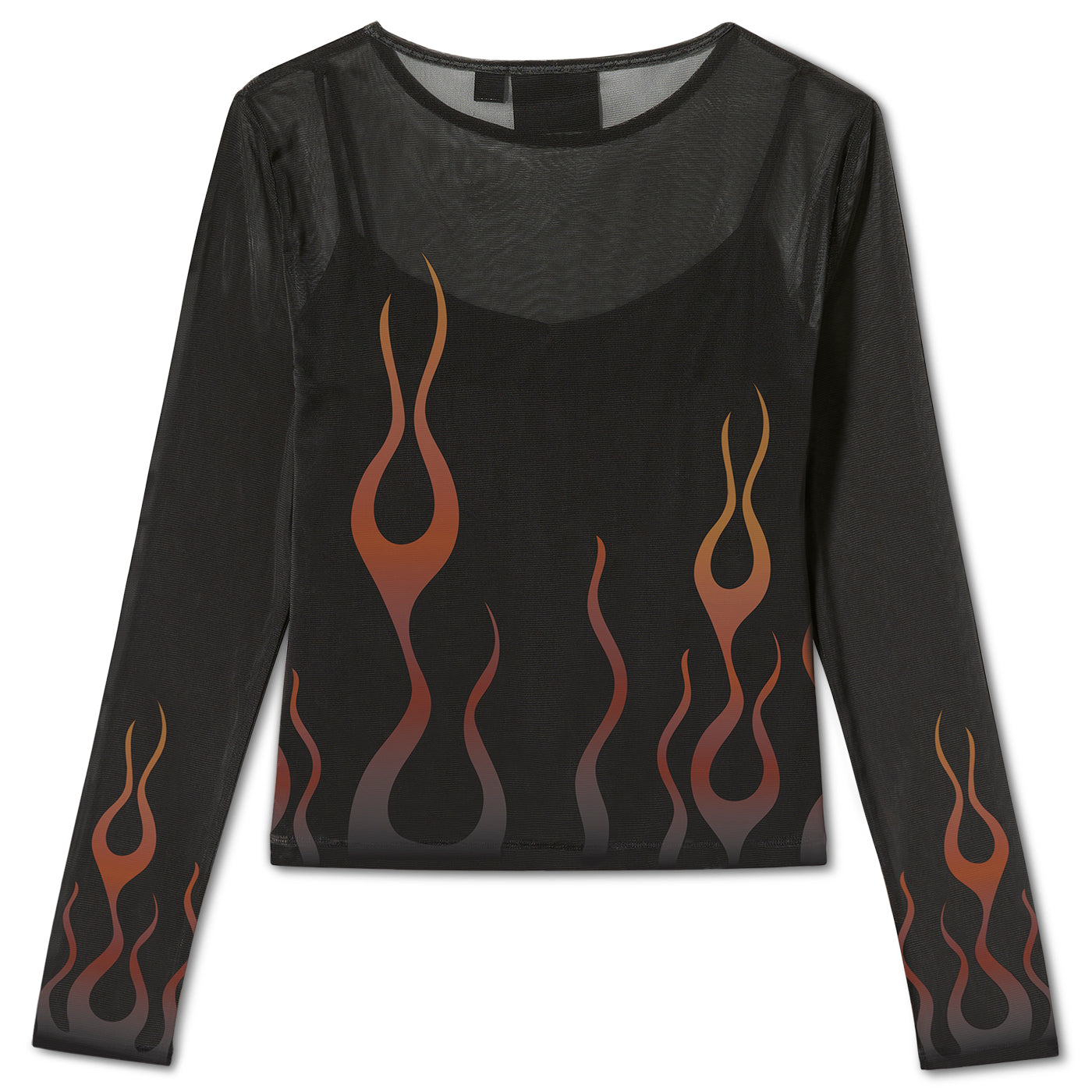 Harley-Davidson Women's Flames For Days Mesh Long Sleeve Shirt