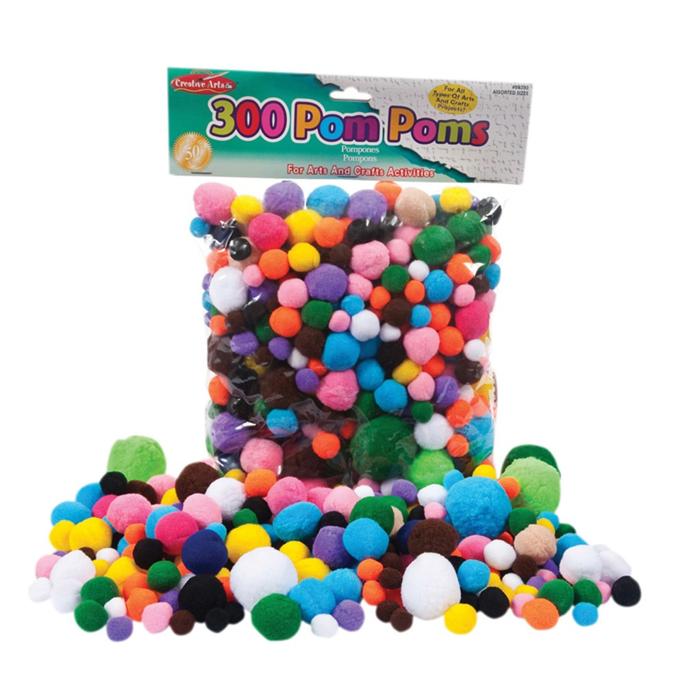 Pom-Poms - Asst. Sizes/Colors - 300/Bg - CHL69330 | Charles