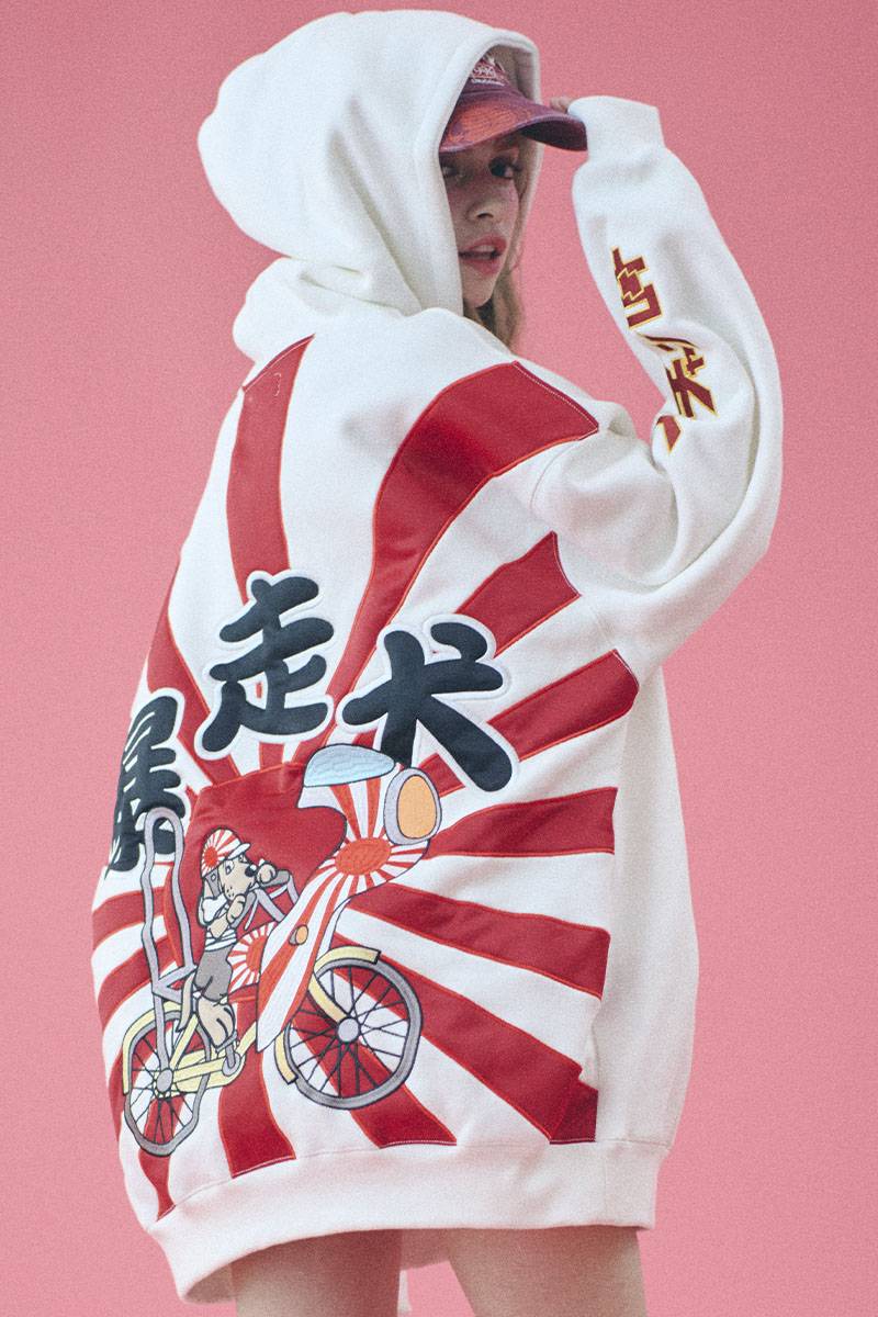 GALFY (ガルフィー) 二代目暴走犬パーカー WHITE / ロックファッション