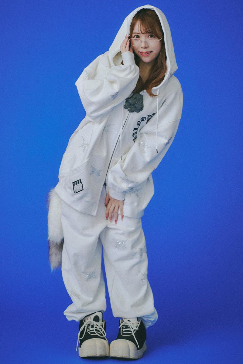 GALFY(ガルフィー)ピカピカ注射器犬パーカー - O.White / ロック