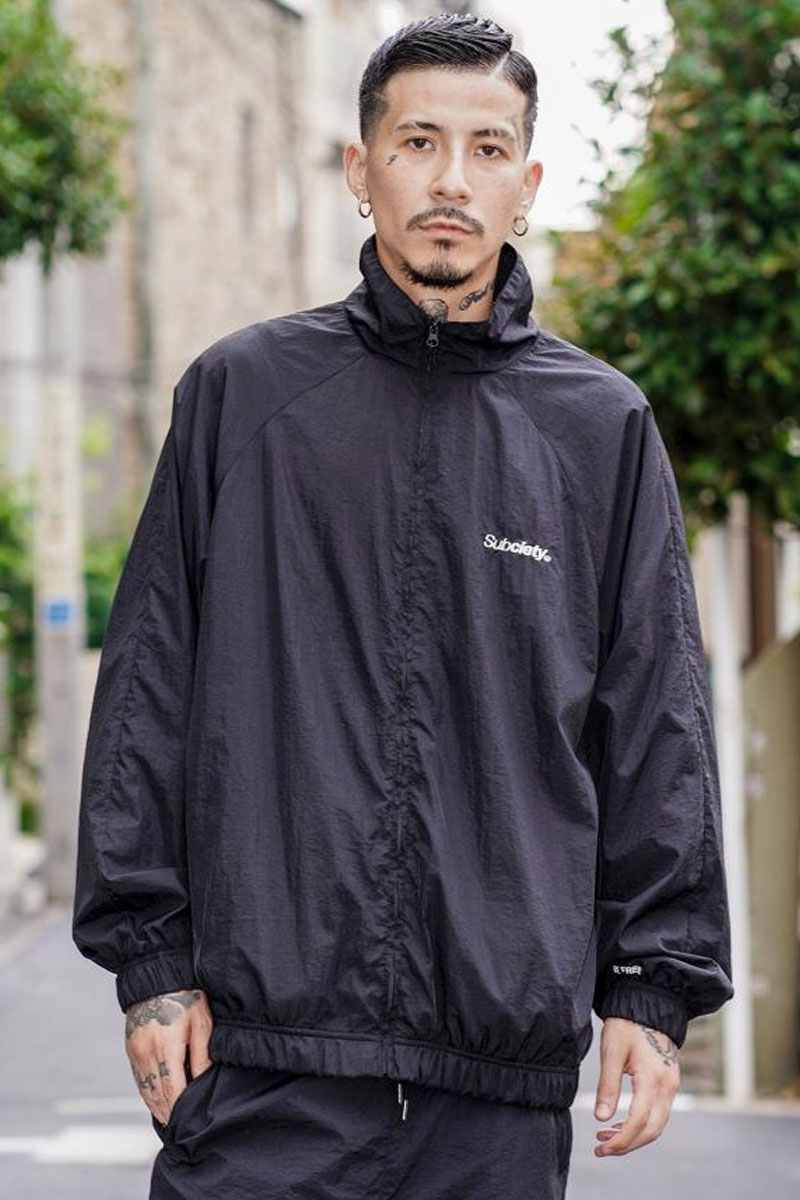 Subciety (サブサエティ) NYLON JKT BLACK / WHITE / ロック