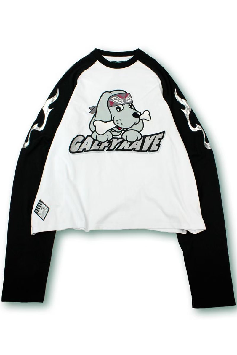GALFY (ガルフィー) チーマー大長袖ロンTee BLACK / ロック