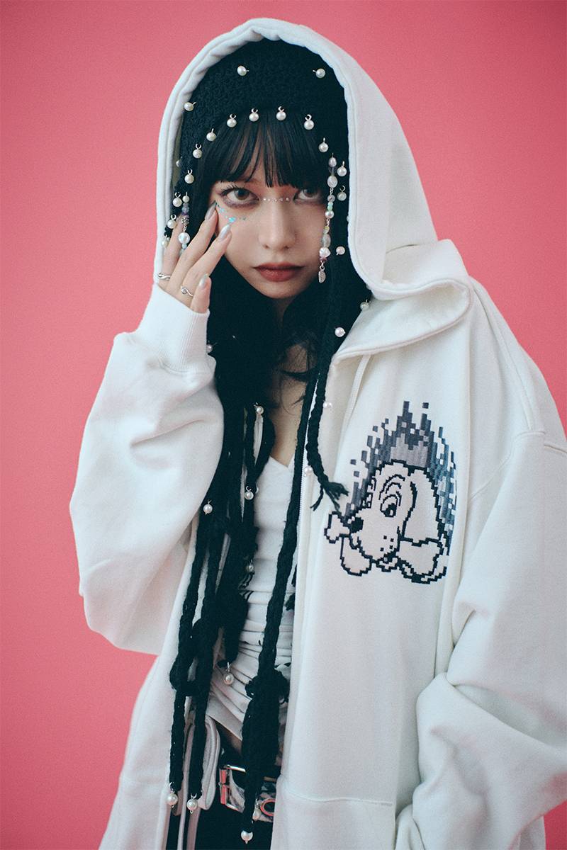 GALFY (ガルフィー) ガルクエジップパーカー WHITE / ロック