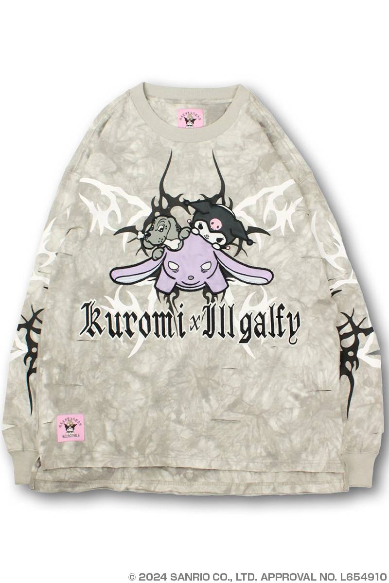 クロミ×GALFY(ガルフィー) イルガルフィームラ染めロンTee - Gray
