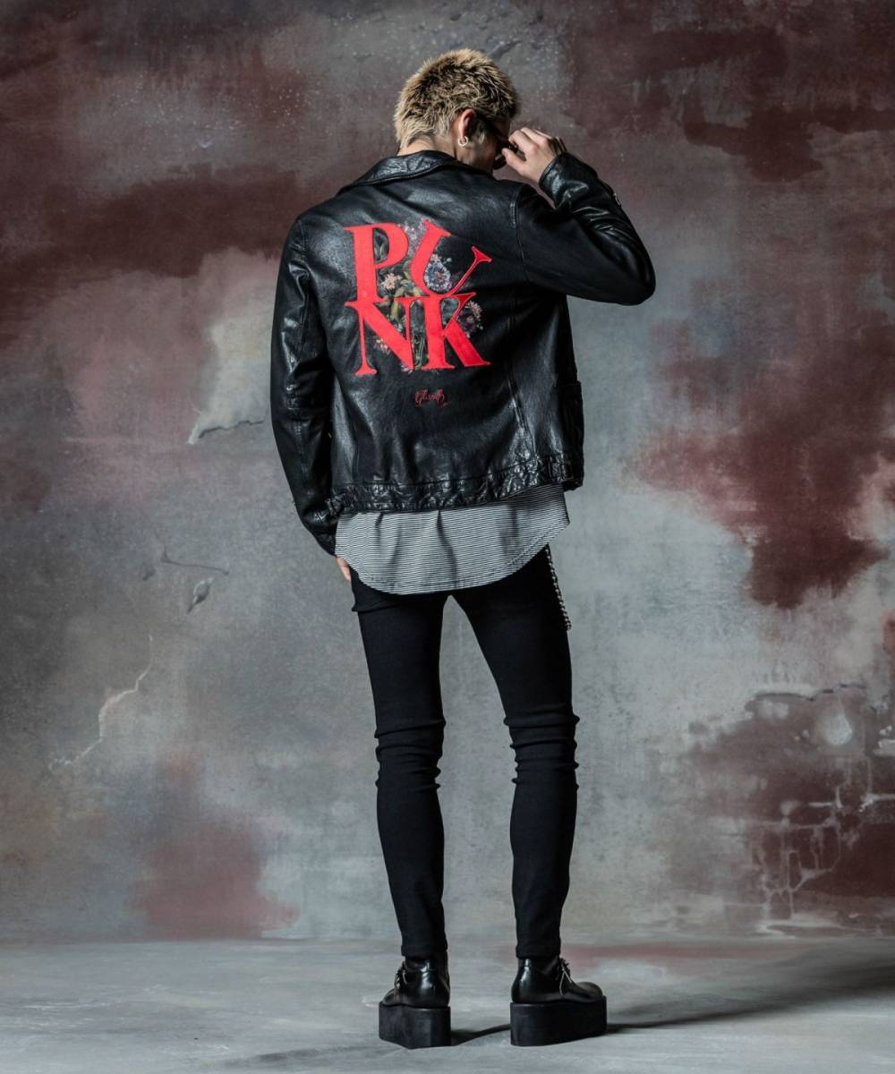 予約商品】glamb(グラム)GB0324/JKT01 : Punk Bouquet Riders Jacket