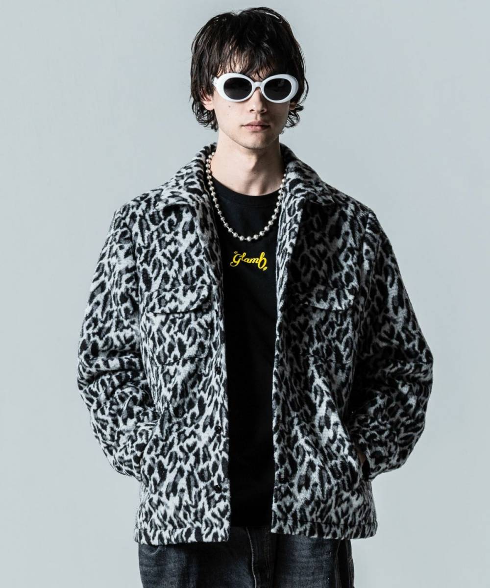 予約商品】glamb(グラム)GB0324/JKT12 : Shaggy Leopard Jacket