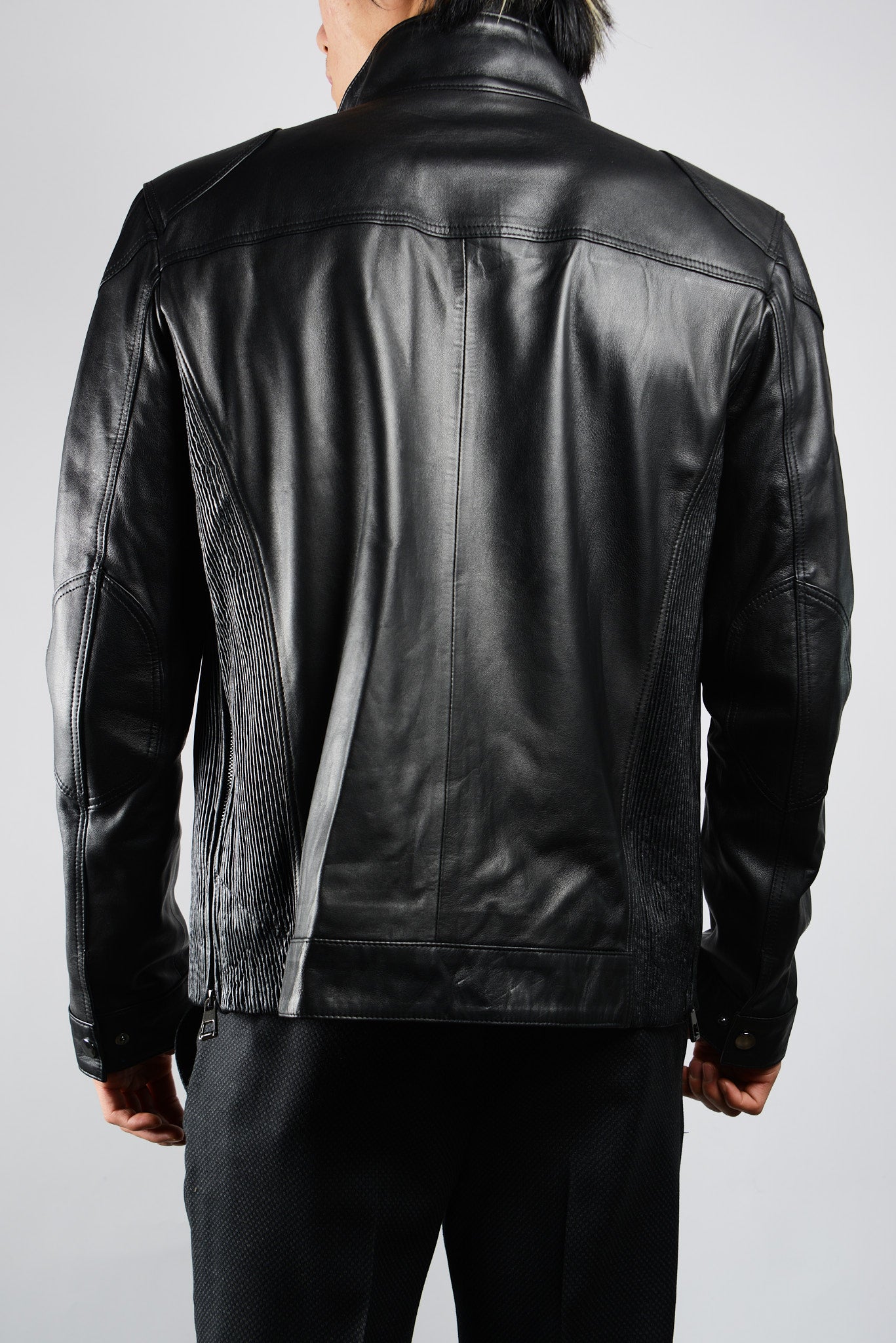 Holloway Stand Up Collar Moto Leather Jacket – Haight & Ashbury