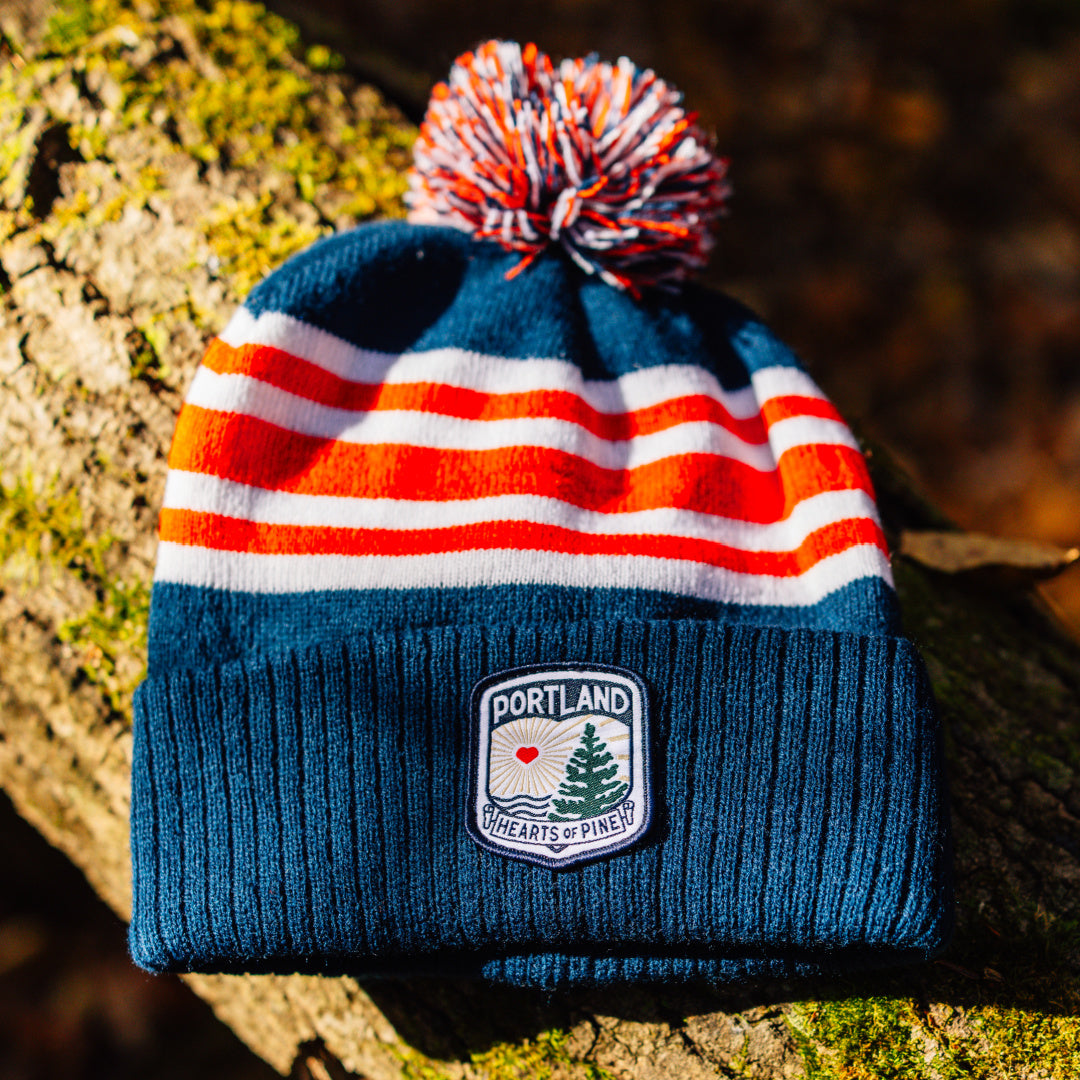 Hearts Crest Pom-Pom Beanie – Hearts of Pine SC