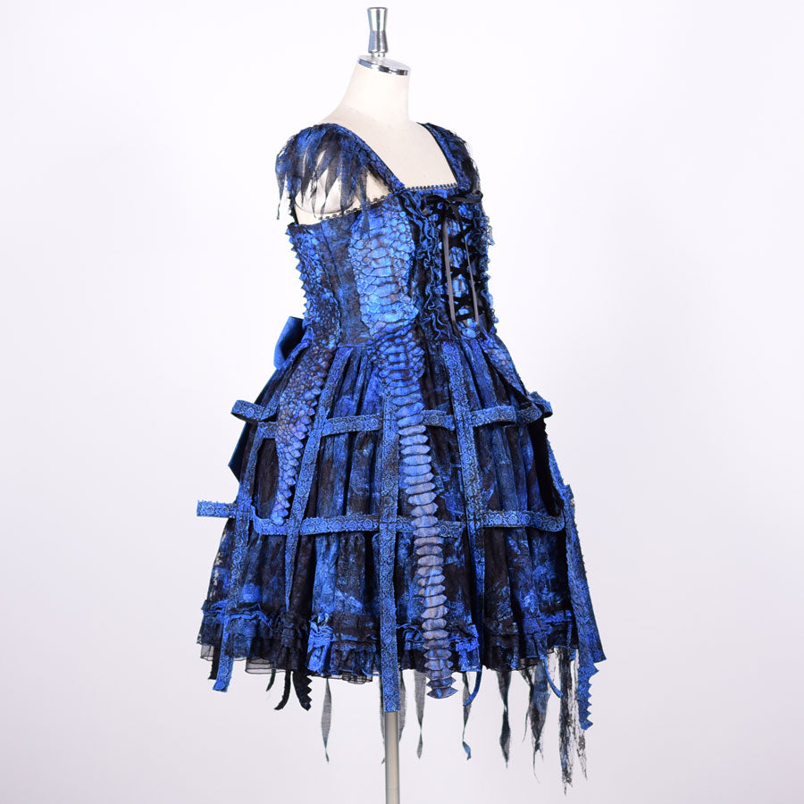 Blue Dragon Bird Cage Dress【XL Size】 – h.NAOTO WEBSHOP
