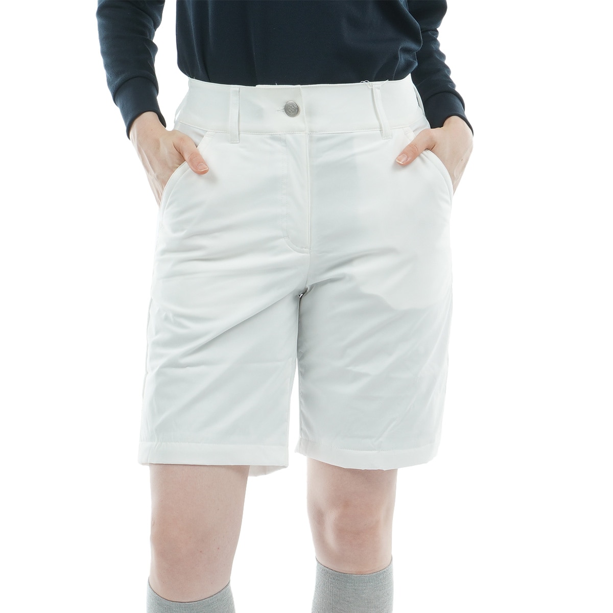 ストレッチ 軽量 中綿キュロットパンツ レディス(ハーフパンツ)|marie