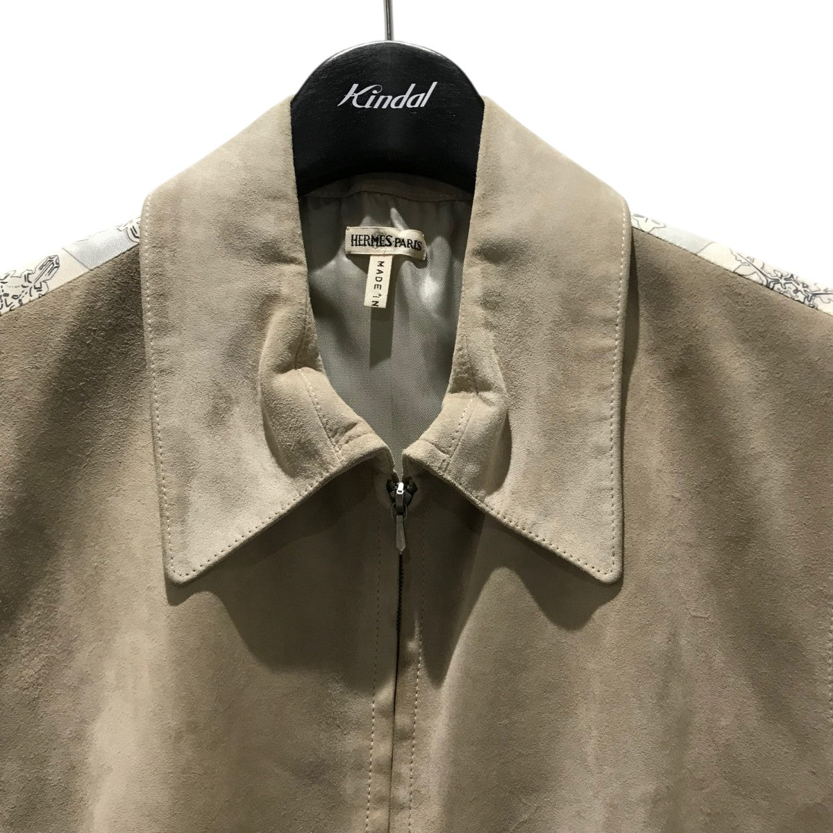 HERMES(エルメス) マルジェラ期スウェード×シルクベスト ベージュ