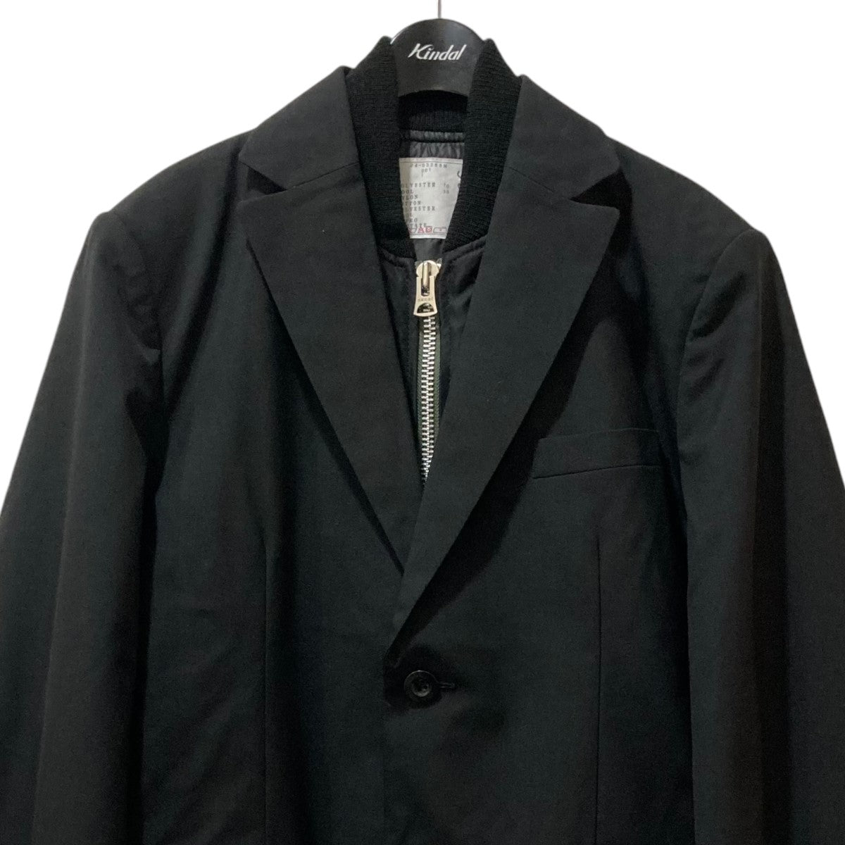 sacai(サカイ) 2024SS Suiting × Nylon Twill Jacket MA-1ドッキング