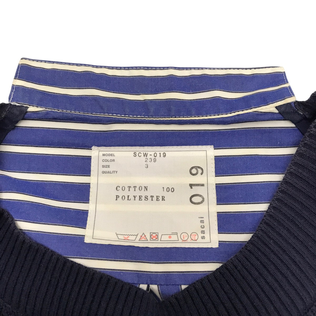 sacai(サカイ) ニットドッキングシャツワンピースSCW-019 SCW-019