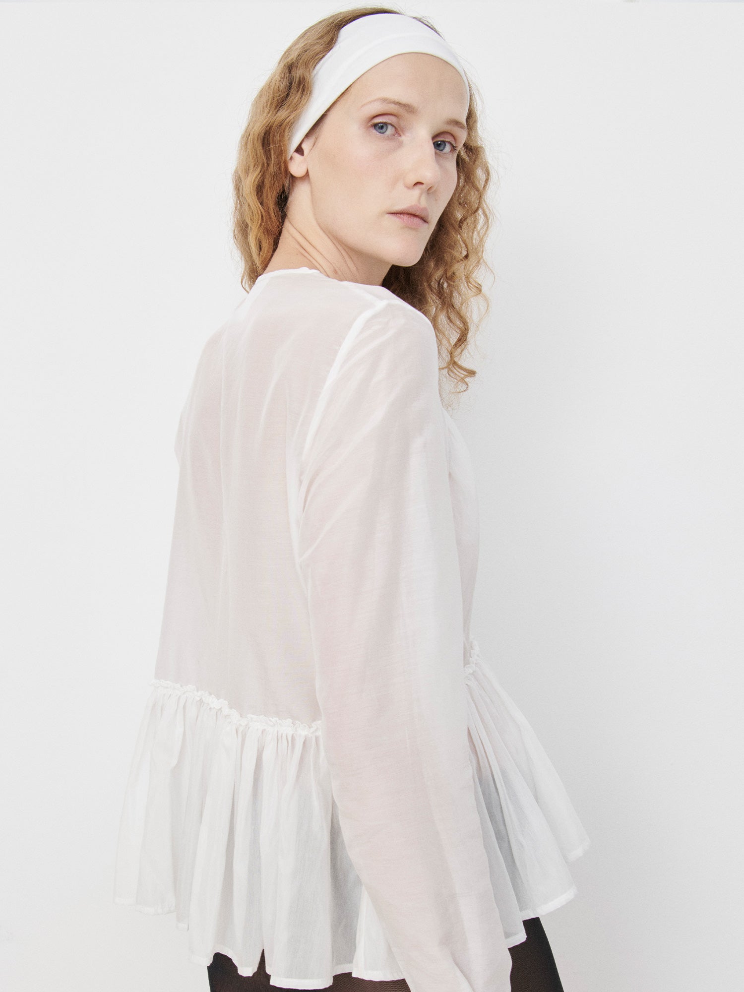 Elemental Silk Voile Top | White | Paris Georgia Official Store