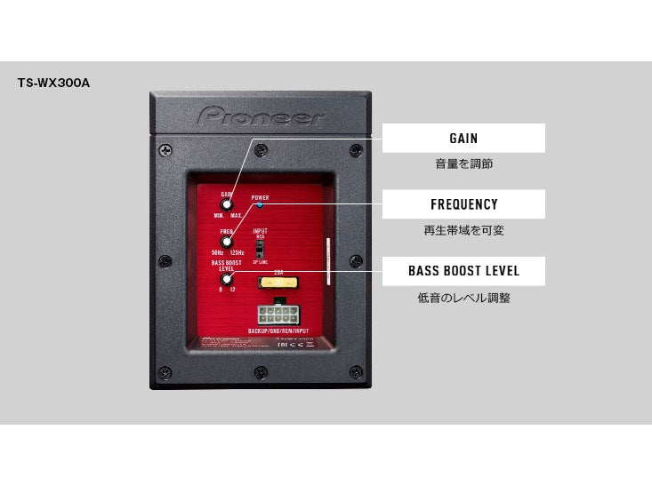 30cmパワードサブウーファー TS-WX300A ｜パイオニア公式オンライン