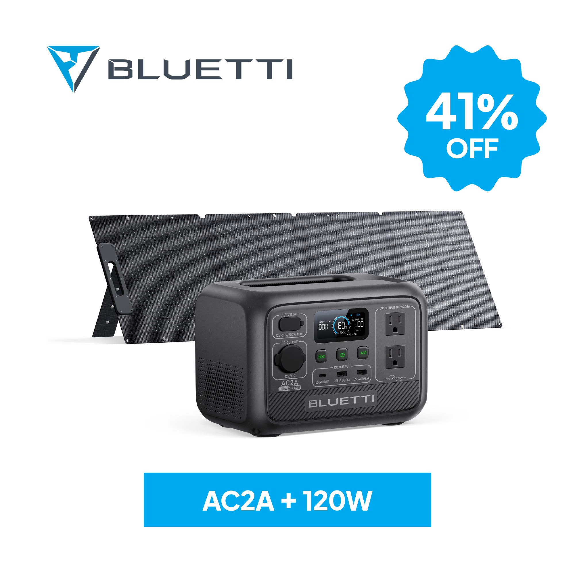 楽天市場】BLUETTI ポータブル電源 ソーラーパネル セット AC70+120W