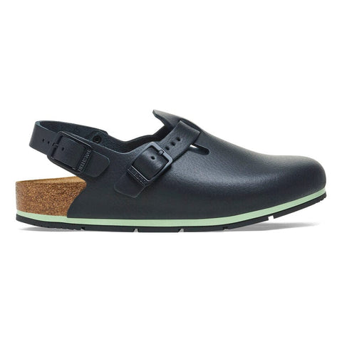 Birkenstock Tokio Super Grip Clogs - Black Leather | Sole to Soul