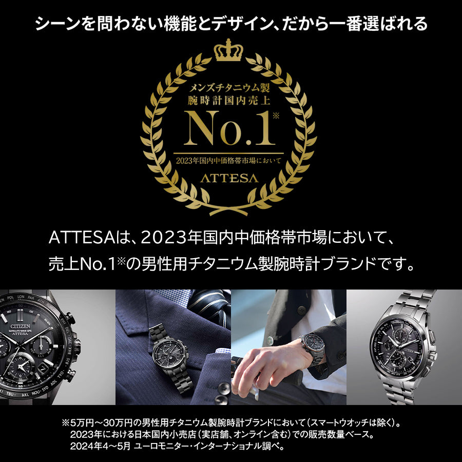 シチズン アテッサ アクトライン AT8189-61E メンズ ソーラー 電波