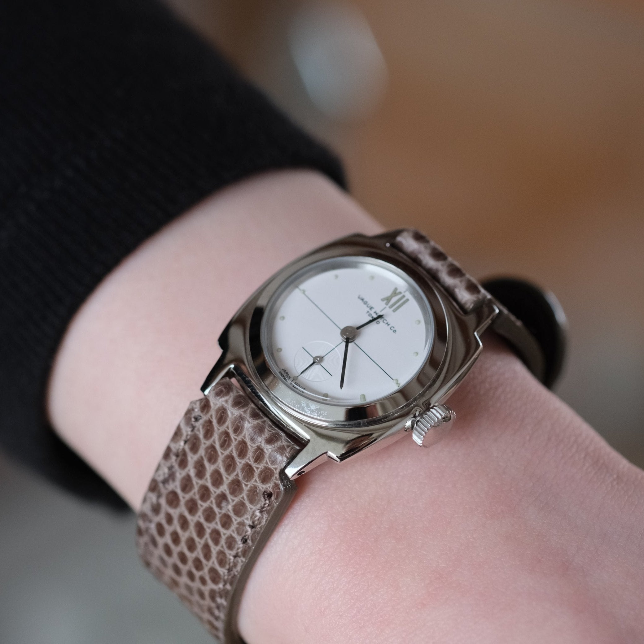 VAGUE WATCH：COUSSIN SOPHITE DRESS LIZARD - SILVER