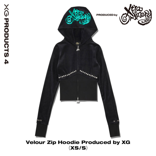 Build-To-Order】Velour Zip Hoodie Produced by XG – XGALX OFFICIAL SHOP