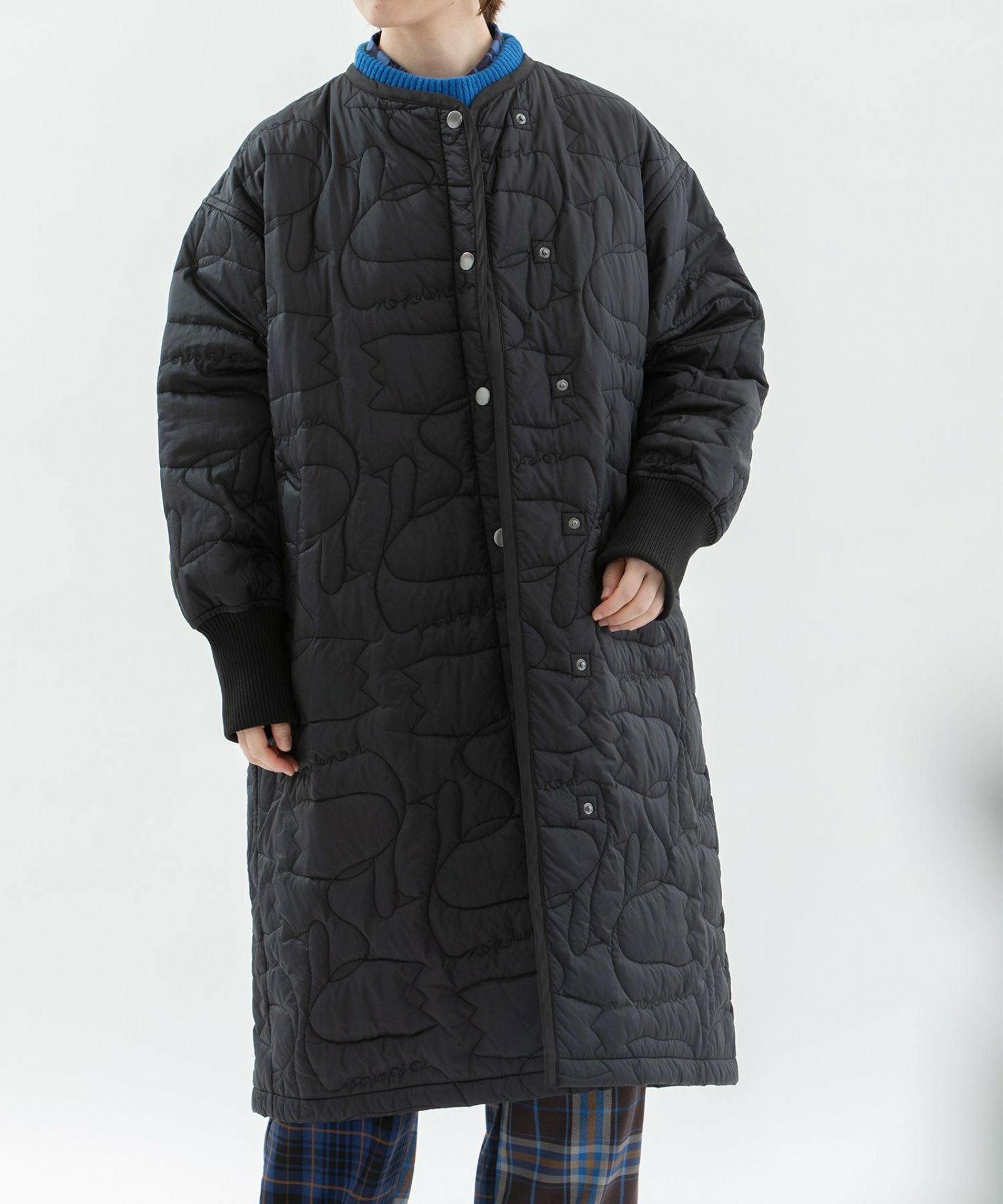 WINTER SALE】ノーカラースワンキルティングロングコート | COO ONLINE