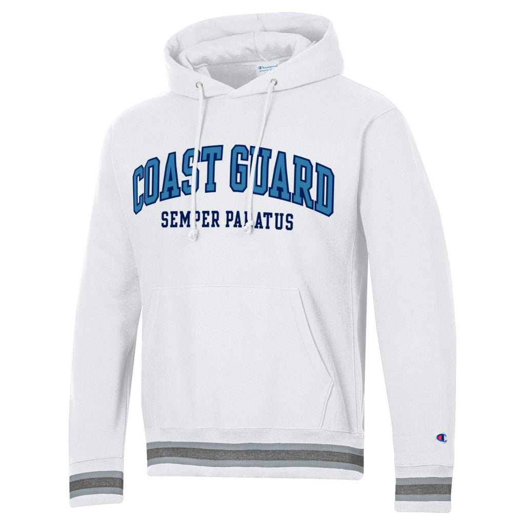 Coast Guard Champion Mens Reverse Weave Higher Ed Hoodie