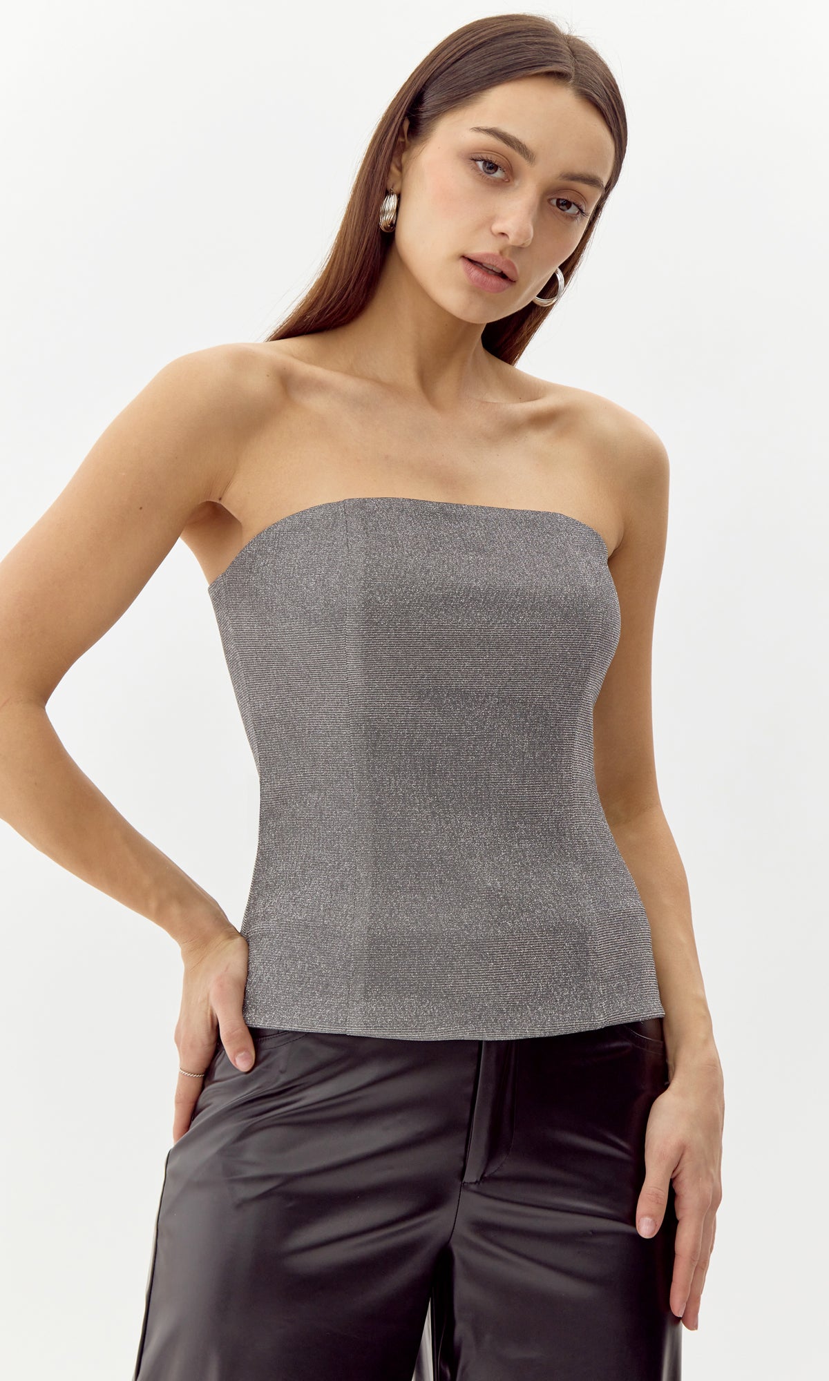 Catalina Metallic Tube Top | Greylin Collection
