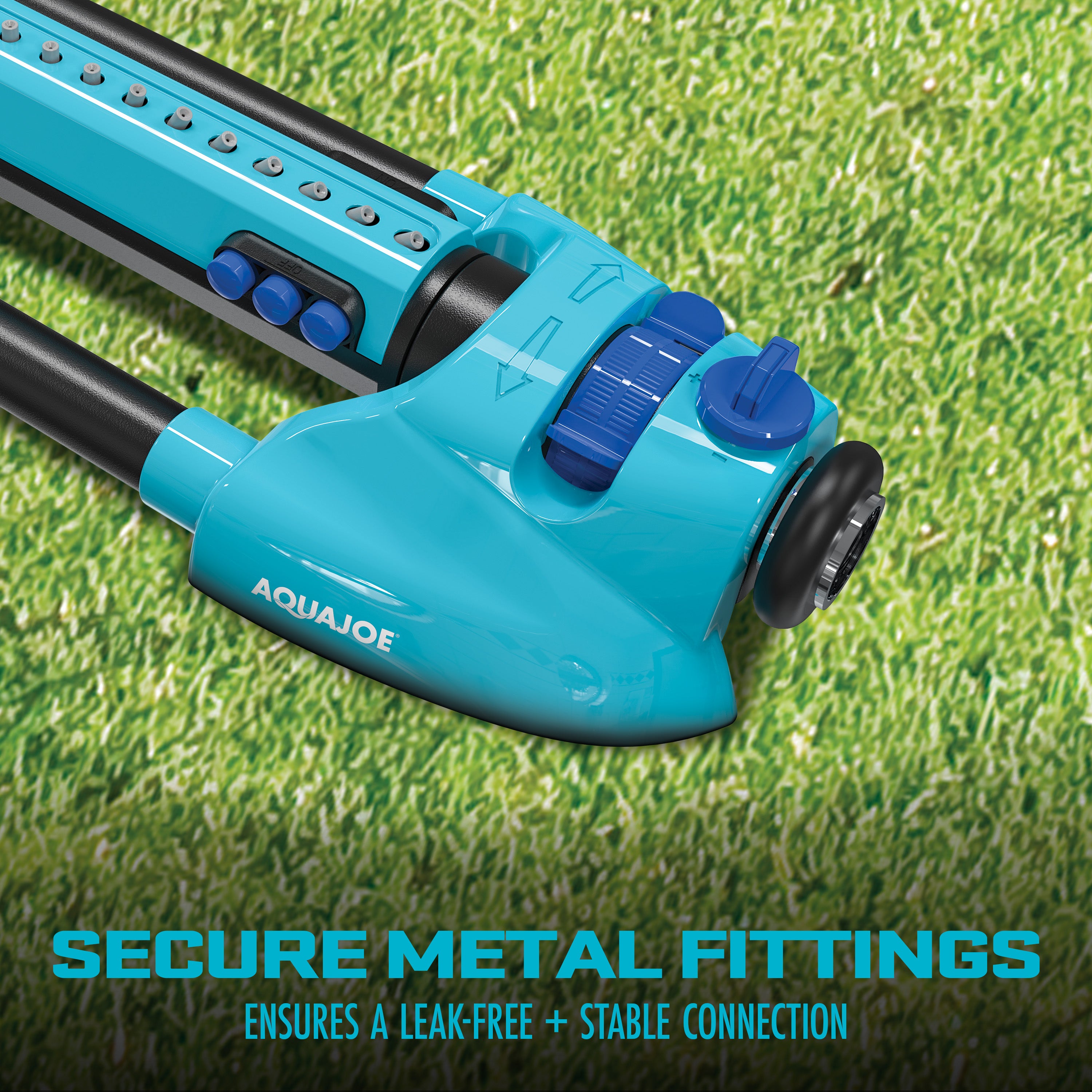 Aqua Joe AJ-OMS20-BRS Indestructible Metal Base Oscillating Sprinkler