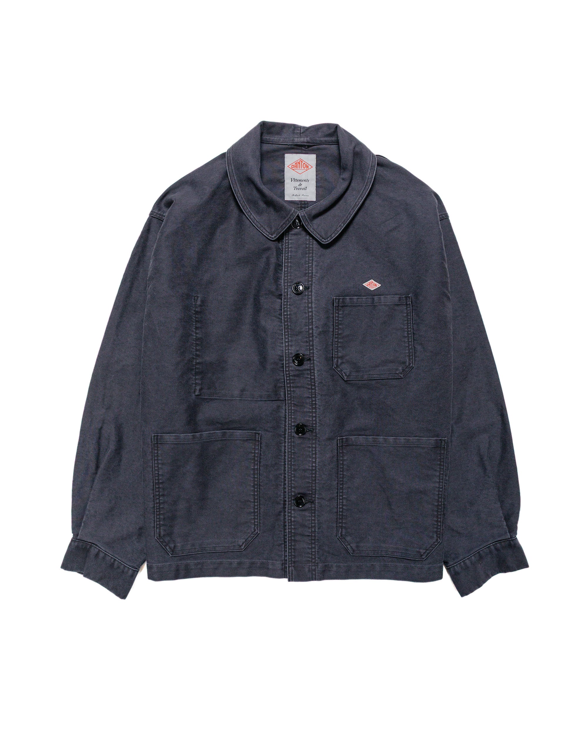 Danton Wool Light Pile Coveralls Jacket Navy
