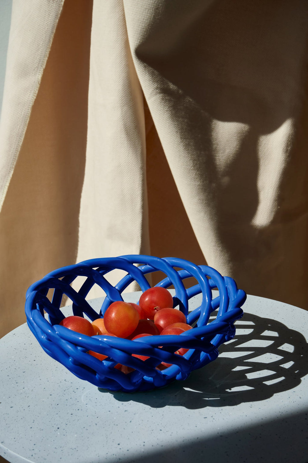 Large Sicilia Ceramic Basket: Dark Blue – Livete