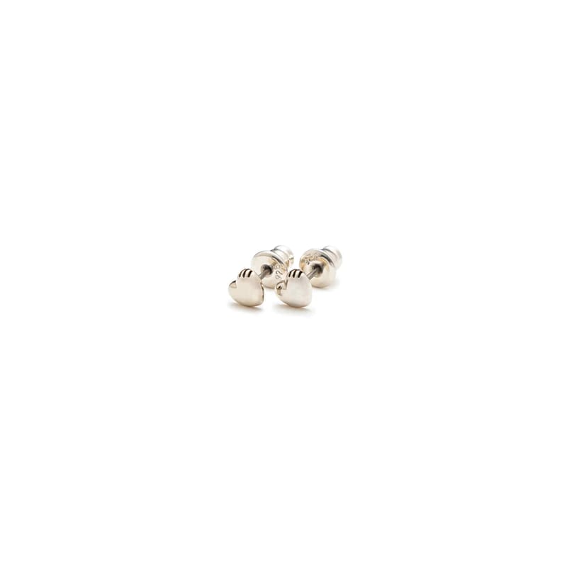 Human Made Heart Silver Earrings (2Colors)