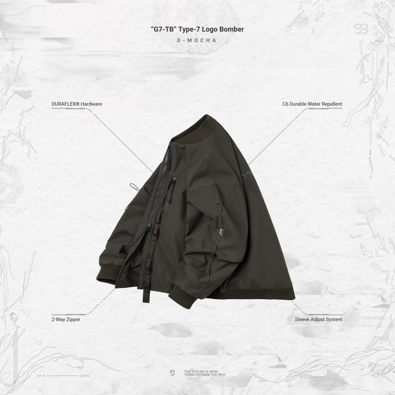 G7-TB” Type-7 Logo Bomber - D-Mocha