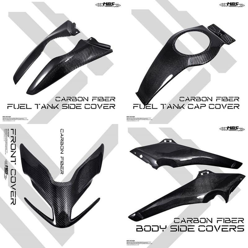 MOS Carbon Fiber Parts for Yamaha TMAX 560 2022-2024