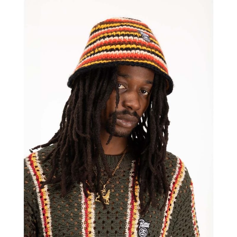 2024SS STUSSY PATTA BUCKET HAT STRIPED KNIT 針織漁夫帽現貨