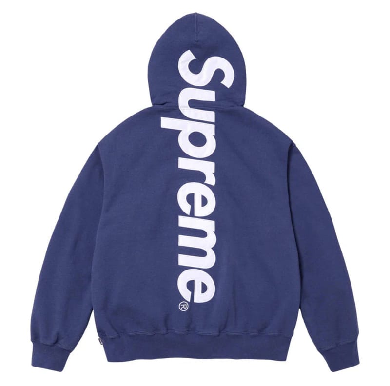 SUPREME SUPREME SATIN APPLIQUE HOODED SWEATSHIRT (2023F