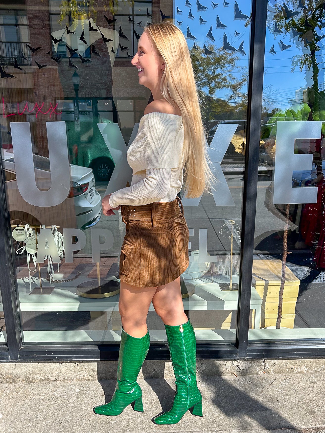 Jade Corduroy Skirt – Luxxe Apparel