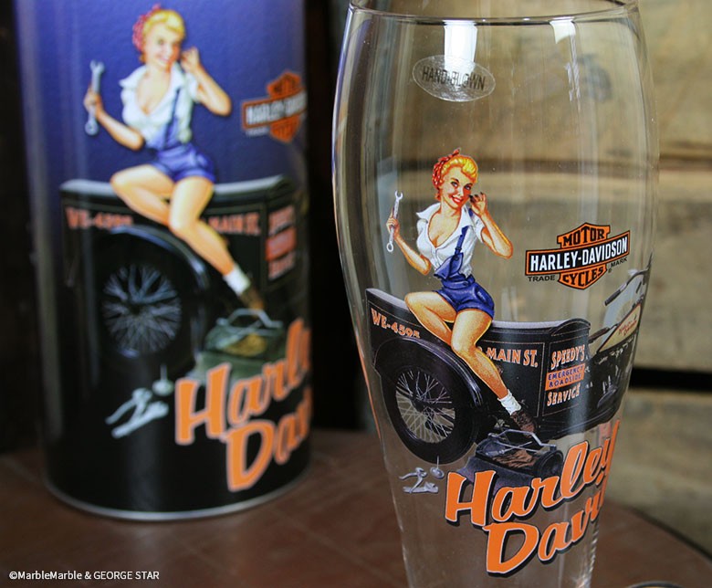 A1 HARLEY-DAVIDSON サービギャル グラス＆コースター ギフトセット Jo