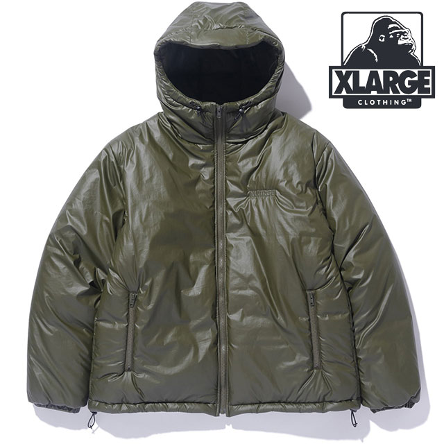 XLARGE（エクストラ ラージ） キルティングロゴ フーデッド パファー