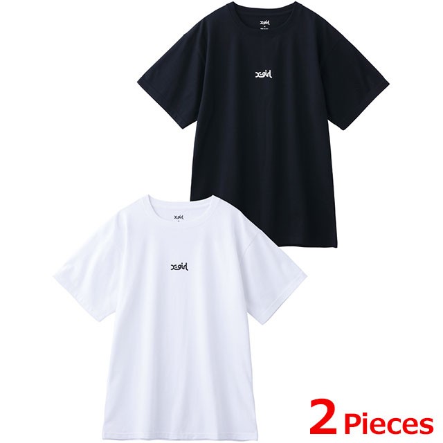 X-girl（エックスガール） レディース 2パック Tシャツ BASIC 2P S S