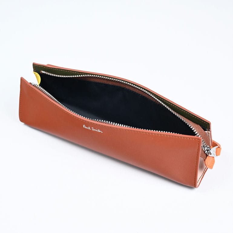 Paul Smith（ポール・スミス） ペンケース メンズ ブラウン×グリーン