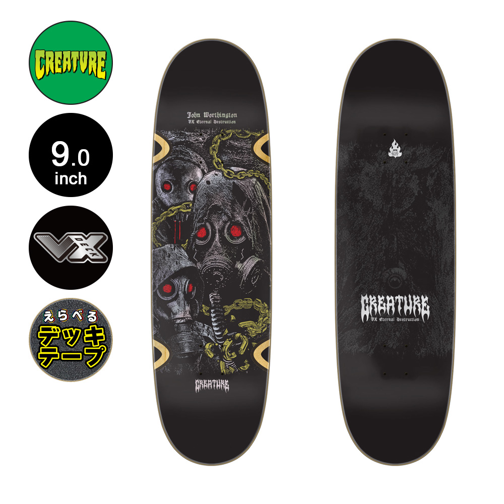 CREATURE（クリーチャー） スケボー デッキ 9.0 WORTHINGTON MORTEM VX