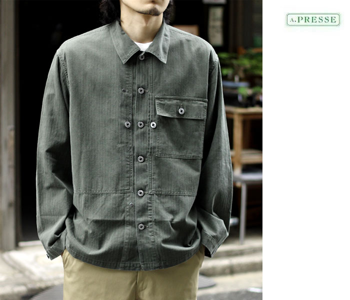 アプレッセ A.PRESSE M-44 ヘリンボーン ジャケット HBT Jacket (23AAP