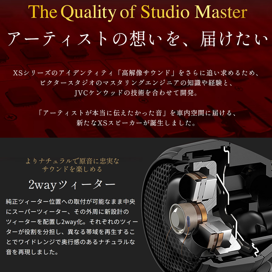 ケンウッド KFC-XS175S KENWOOD 17cm 3way2スピーカーシステム