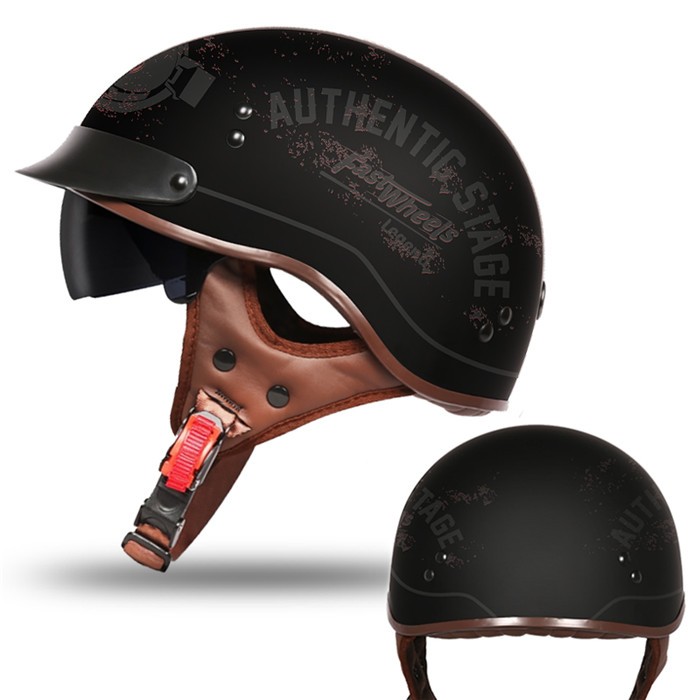 バイクヘルメット 半キャップ ヘルメット 半帽 ハーフ ジェット