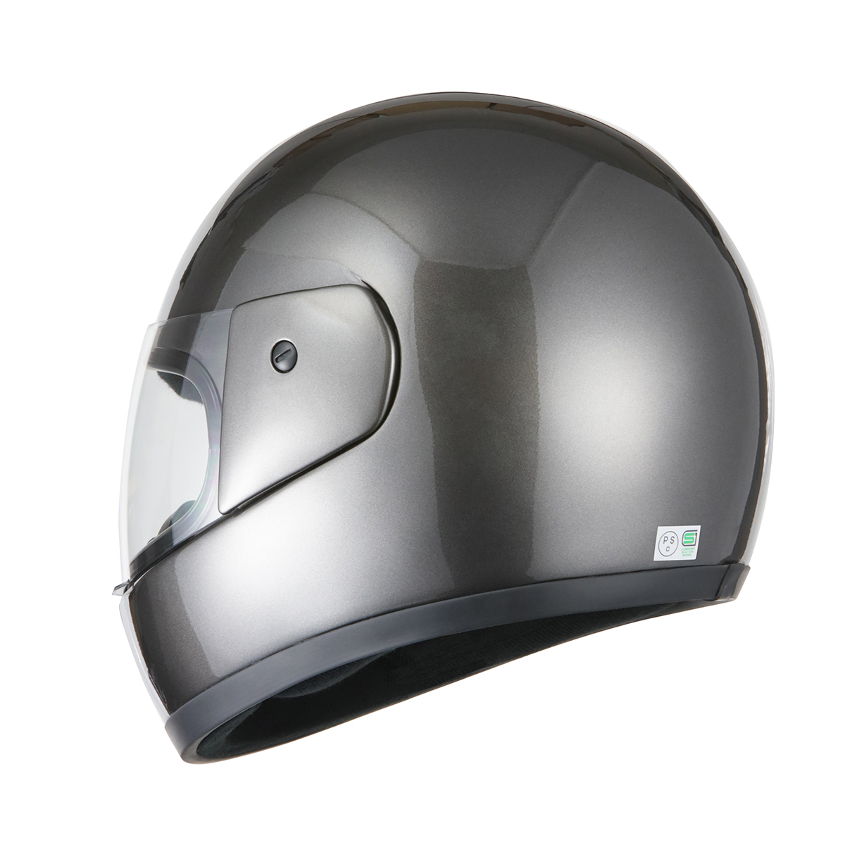 バイクヘルメット フルフェイス ガンメタ SG・PSCマーク取得 全排気量