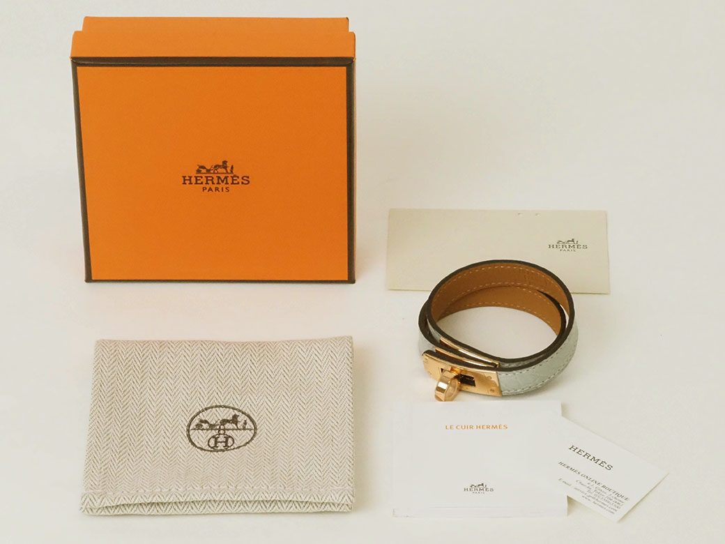 HERMES（エルメス） レザーブレスレット ケリー ドゥブルトゥール