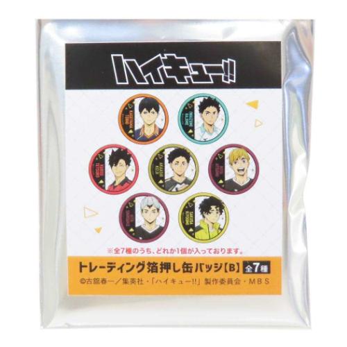 ハイキュー トレーディング箔押し缶バッジ B 全7種 7個入セット 缶