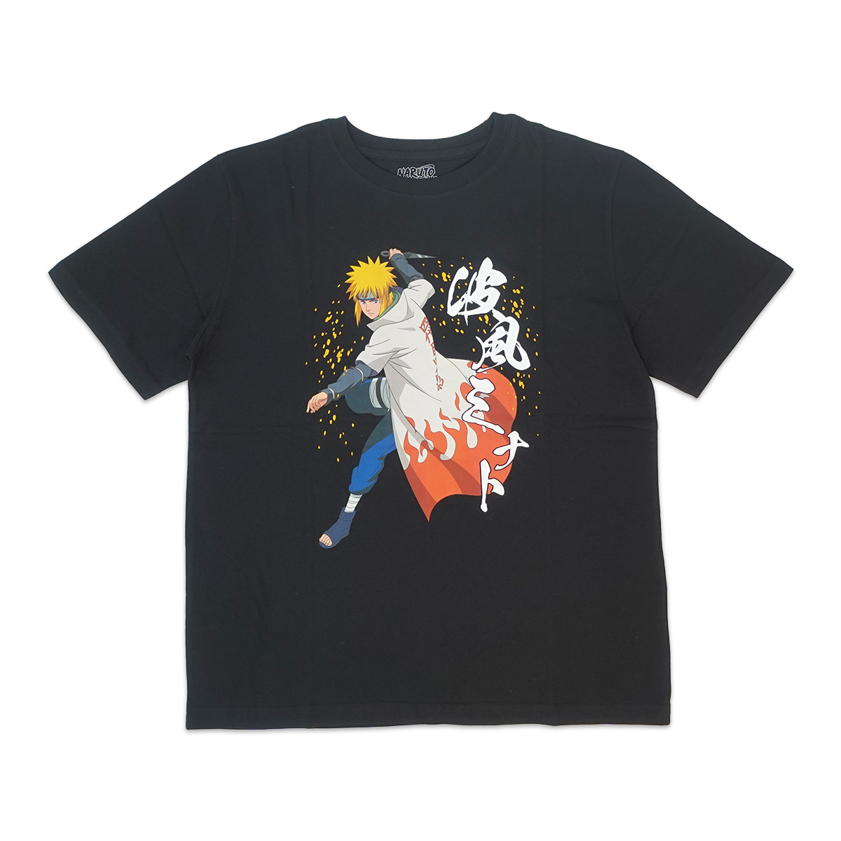 NARUTO ナルト 疾風伝 Tシャツ 波風ミナト 半袖 ブラック ホワイト