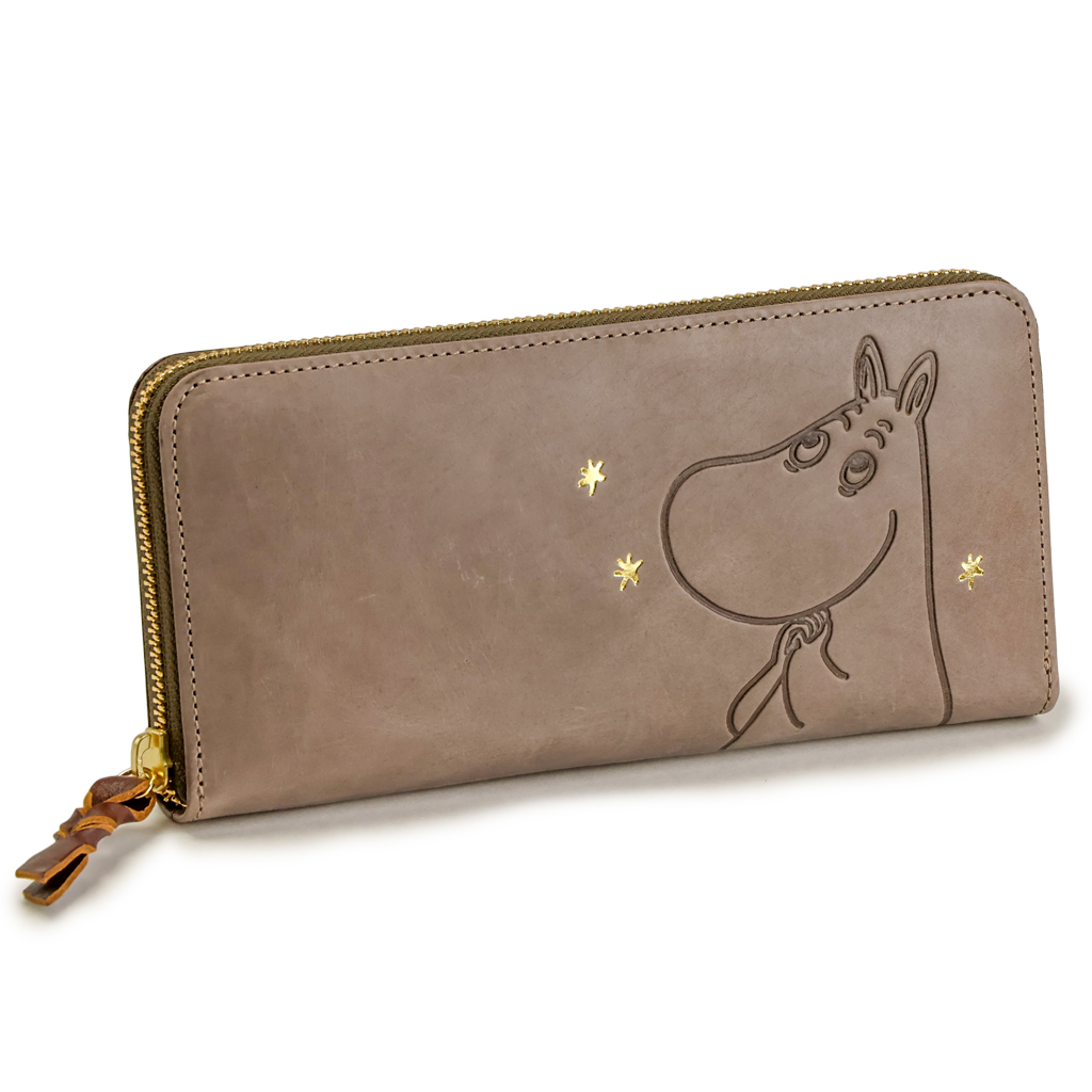 MOOMIN（ムーミン） 長財布 本革 ラウンドファスナー レディース 革
