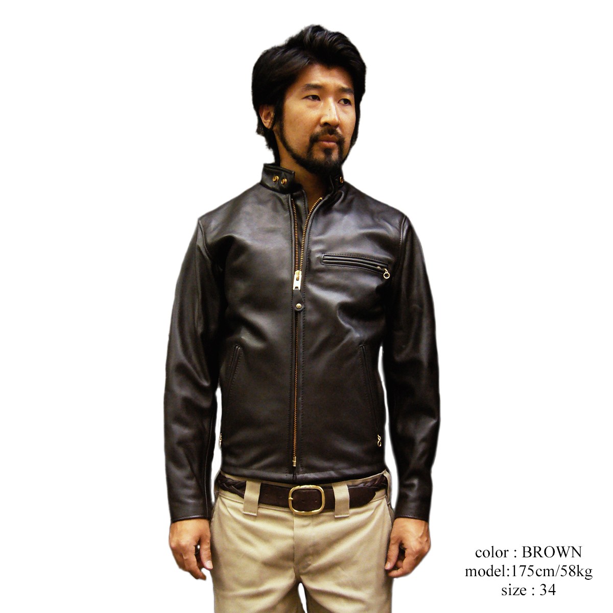 Schott N.Y.C（ショット） SCHOTT 141 シングルライダース ブラウン